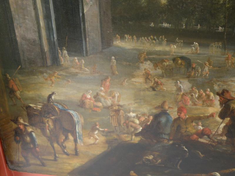 17th C Old Master attributed to Johannes Lingelbach Lower Left of painting