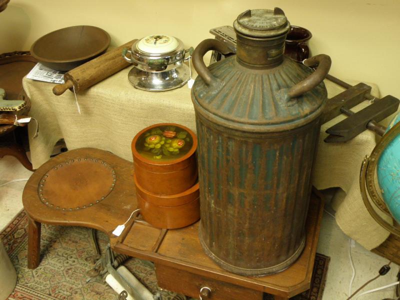 1920's Oil Can and Cobbler's Bench  