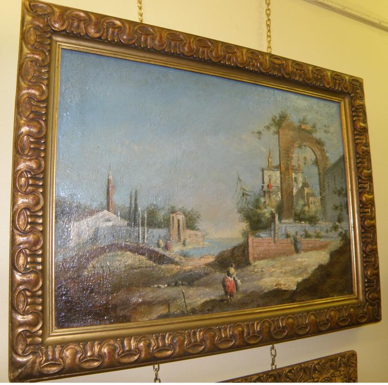 19th Century French oil signed  on canvas