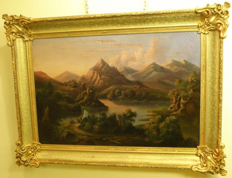 19th Century  Hudson River Landscape  oil on canvas