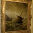 19th Century Seascape. Oil on Canvas, Signed  