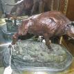Bison bull on marble by C. Russell