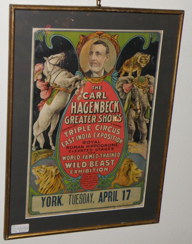'Carl Hagenbeck' Circus Poster  Ca 1906 