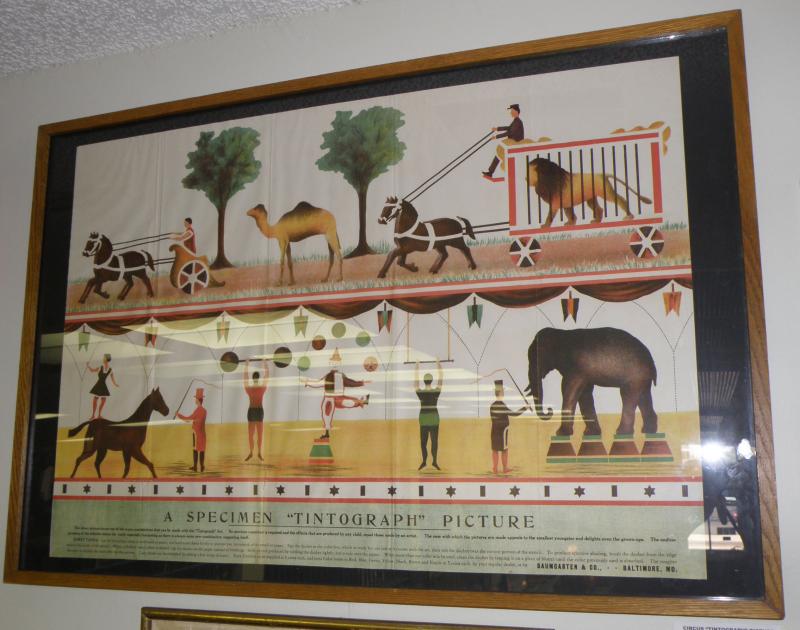 Circus 'Tintograph' Picture 23 x 33. Baumgarten & Co.- Baltimore, MD