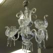 Crystal chandelier with swans