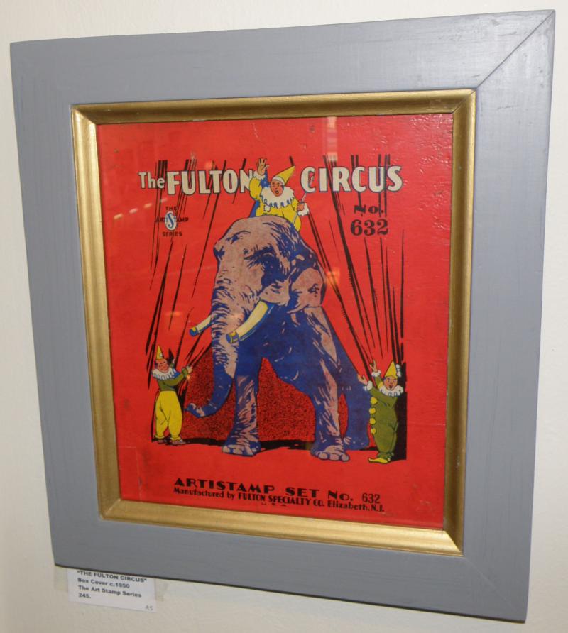 "The Fulton Circus", a box cover ca. 1950, The Art Stamp Series. 