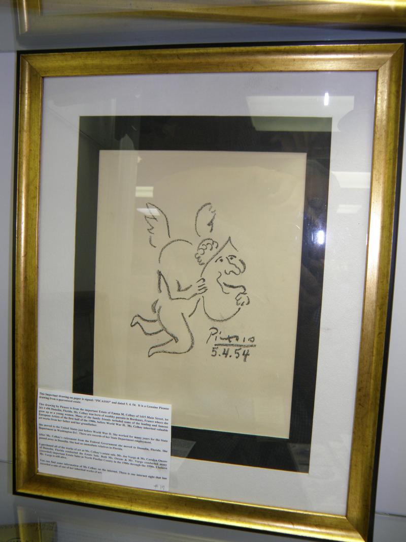 Picasso drawing from a Florida Estate