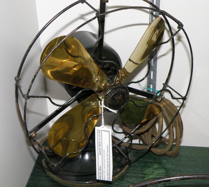 Old Brass Blade fan by General Electric