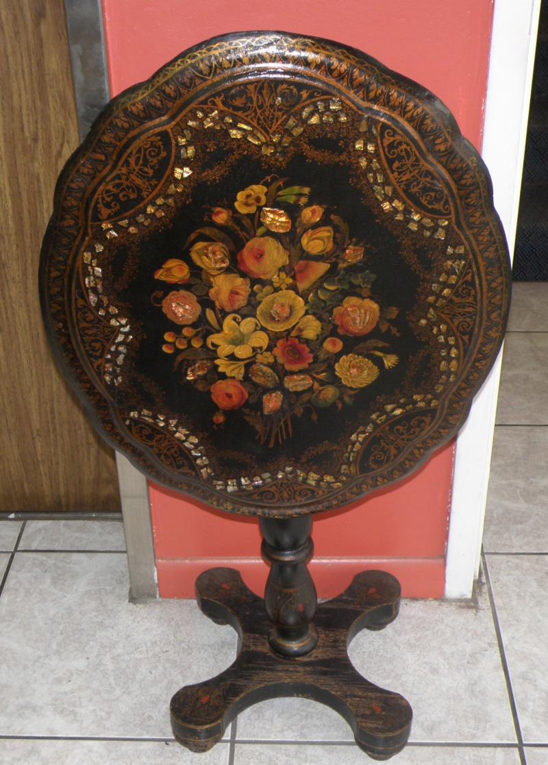 Papier Mache Tilt-top Table
