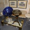 Phillipe Stark Blue Plexi and Chrome Chair, English Chinoiserie 19th C Papier Ma