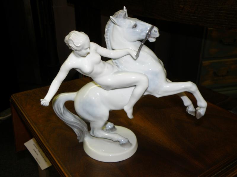 Rosenthal Nude on a Horse  Circa 1946