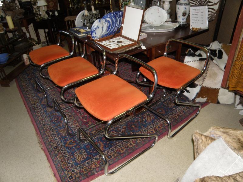Set of 4 Mid Century Bar Stools