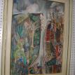 Whimsical Abstract, oil on board, 27 x 19, Signed 'M. Dixon  51' 