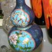 Chinese Cloisonne Enamel Double Gourd Vase  c 1920  $225 