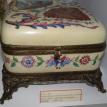 French Faince Old Paris Dresser Box-Jewelry Case by St. Denis  Hand Painted Enam